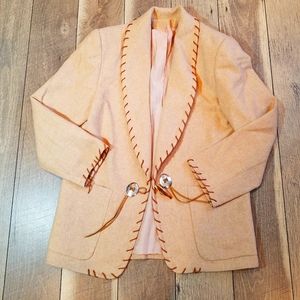 Vintage Camel Hair and Wool Blazer Size 10